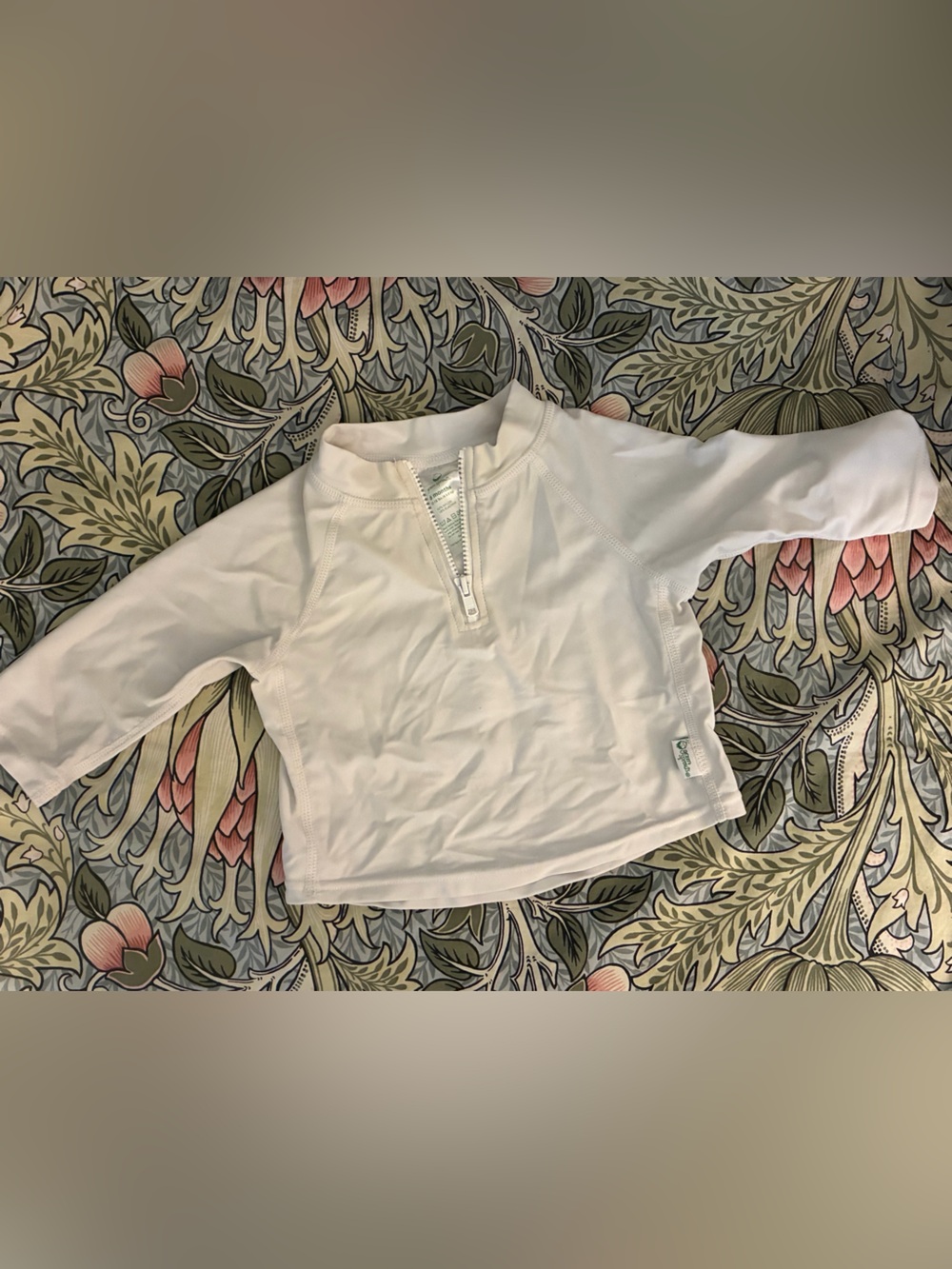 Baby White Rash Guard Swim Top
